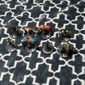 Mage Knight Miniature Figures Lot of 8 WizKids Wood Golem Mending Priestess